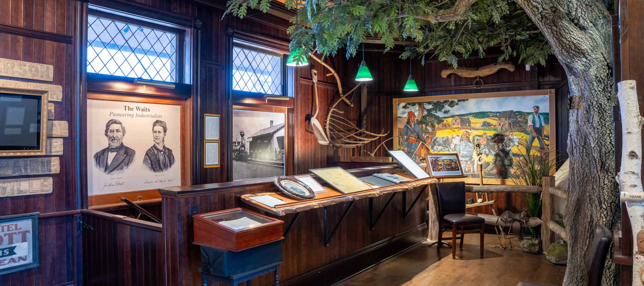 Displays at the Sturgis Historical Museum in Sturgis, Michigan.