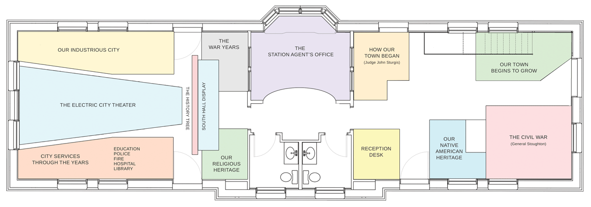 Map of the Sturgis Historical Museum at the Depot in Sturgis, MI